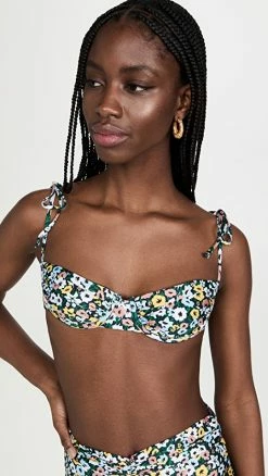 Budget 👍 Agua By Agua Bendita La Cuba Fania Marino 👙 Bikini Top Multicolor ✨