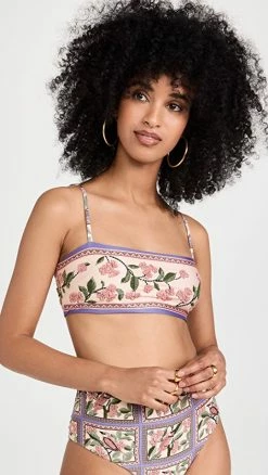 Deals ⭐ Agua By Agua Bendita Primavera Golondrina 👙 Bikini Top Multicolor ❤️