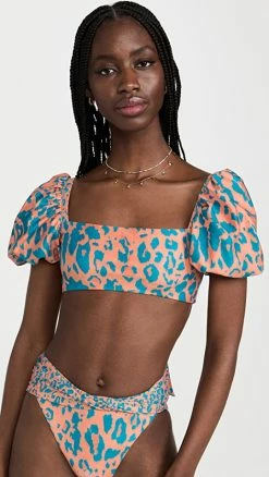 Hot Sale 🛒 Agua Bendita Calista Balam 👙 Bikini Top Peach 👍