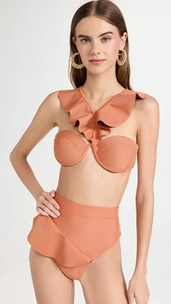 Deals ❤️ Andrea Iyamah Kiara 👙 Bikini Top Peach 🔥