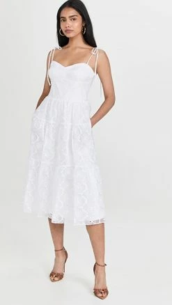 Best Sale 🔔 Amanda Uprichard Tula Eyelet 👗 Dress Sugar Embroidery 😍