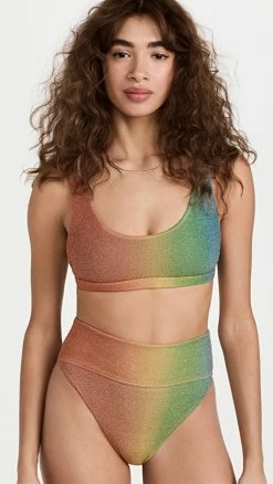 Best Pirce 👏 Beach Riot Peyton 👙 Bikini Top Desert Ombre Shimmer 😀