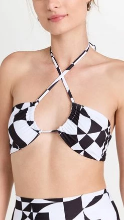 Outlet 💯 Beach Riot Abby 👙 Bikini Top 70's Geo 🌟