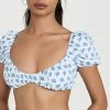 Best reviews of 😉 CAROLINE CONSTAS Zoe 👙 Bikini Top Blue Toile Spot 🎁