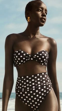 Best deal 🧨 CAROLINE CONSTAS Maria 👙 Bikini Top Black/White Combo 🛒