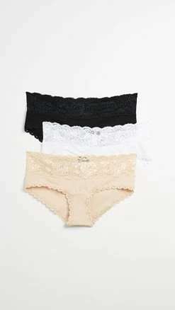 Outlet ⌛ Cosabella Maternity Hotpant 3 Pack Black/White/Blush ✨