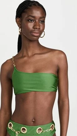 Cheapest 🤩 Cult Gaia Jianna 👙 Bikini Top Basil 😉