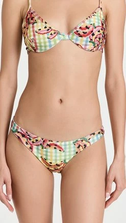 Discount 😀 FARM Rio Banana Vichy 👙 Bikini Bottoms ⭐
