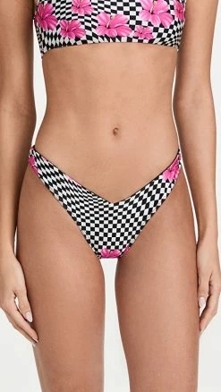 Buy 🎁 Frankies 👙 Bikinis Enzo Satin 👙 Bikini Bottoms B&W Morrison 😉