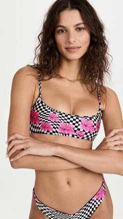 Top 10 🎁 Frankies 👙 Bikinis Dallas Satin 👙 Bikini Top B&W Morrison 😀