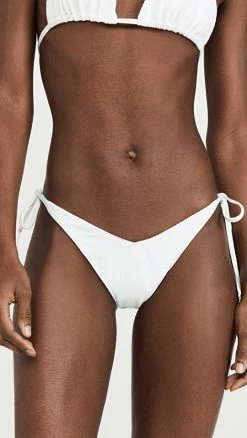 Discount 🎁 Frankies 👙 Bikinis Connor Ribbed 👙 Bikini Bottoms White 😀