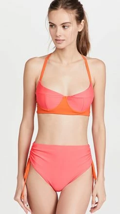 Hot Sale 🎁 Fe Noel Shell 👙 Bikini Top Neon Pink 🔥