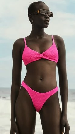 Best Sale 😍 Good American Always Fits Better Cheeky 👙 Bikini Bottoms Hawaiian Pink001 👏