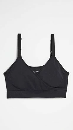 Hot Sale π₯° Ingrid & Isabel Cooling Crossover Nursing Bra Black β¨