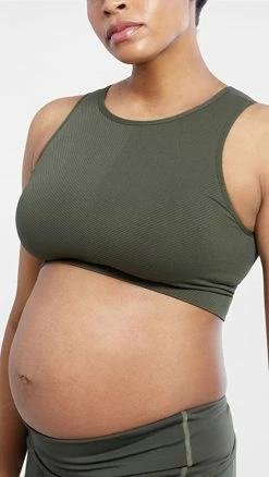 Cheap ✔️ Ingrid & Isabel Cooling Longline Sports Bra Forest Night ⌛