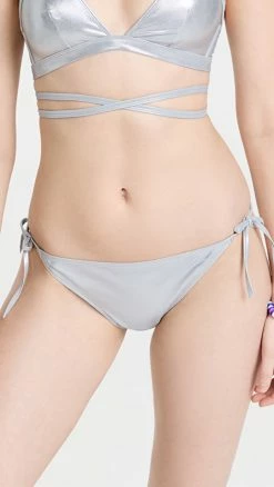 Discount 🤩 Isabel Marant Stefs 👙 Bikini Bottoms Silver 🛒