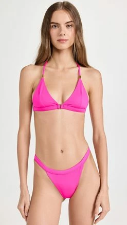 Best deal 💯 Joues De Sable Swim Taylor Triangle 👙 Bikini Top Fuchsia 👏