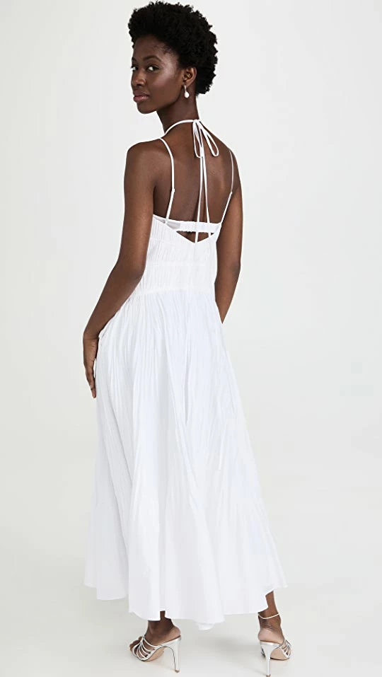 Coupon π Jonathan Simkhai Indy Plisse Poplin Bustier π Dress White π - Image 2