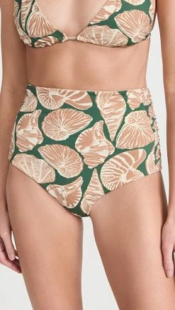 Discount ✔️ Johanna Ortiz Frisco Bay 👙 Bikini Bottoms Les Coquillages Algae/Caramel 👏