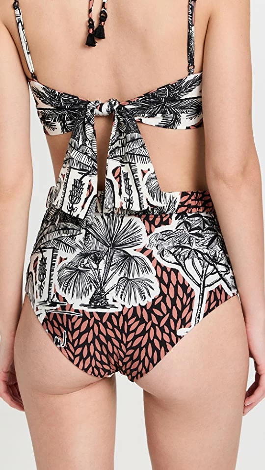 Discount β¨ Johanna Ortiz Maroon Azabache π Bikini Bottoms Toile Burnt Maroon/Black/Ecru βοΈ - Image 2