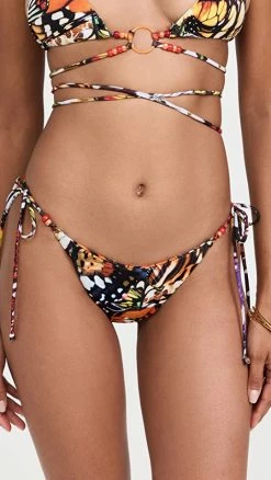 Hot Sale 🎉 Leslie Amon Flavie 👙 Bikini Bottoms Red Butterfly 🎁