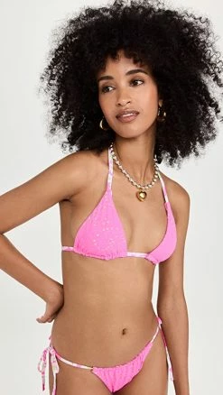 Budget 🧨 LoveShackFancy X Hurley Reversible Itsy Bitsy Tri Top Cotton 🍬 Candy 👏