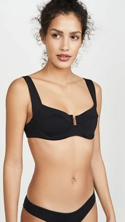 Top 10 π L*Space Camellia π Bikini Top Black π