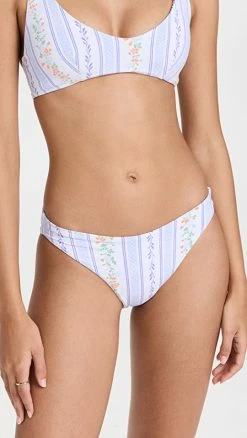 Budget ⭐ Maaji Antoniet Stripe Sublimity 👙 Bikini Bottoms White ❤️