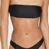 Cheapest 😍 Madewell Second Wave Spaghetti Strap Bandeau 👙 Bikini Top True Black ❤️
