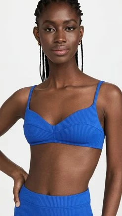 Best Sale 🎉 Madewell Ora Seamed 👙 Bikini Top Riviera Coast ⭐