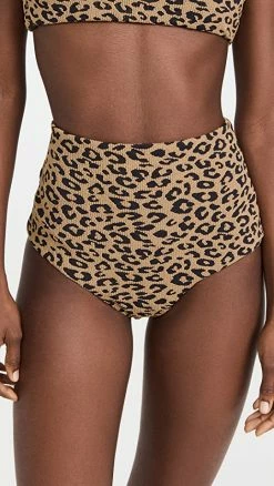 Top 10 🌟 MARA HOFFMAN Lydia 👙 Bikini Bottoms Black Brown 😍