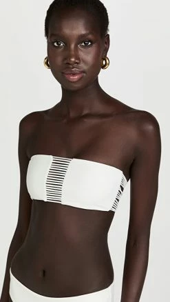 Budget π MIKOH Sunset Bandeau π Bikini Top Ecru π₯°