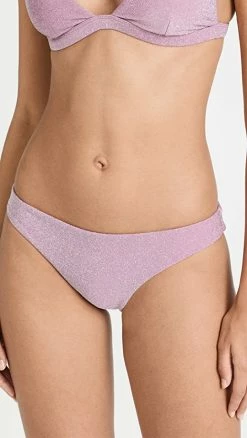 Best deal π MIKOH Ofu Lurex Classic Bottoms Metallic Berry π