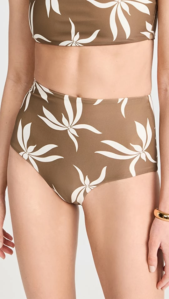 Buy π MIKOH Lami Basic High Waisted Cheeky Bottom Spider Orchid π
