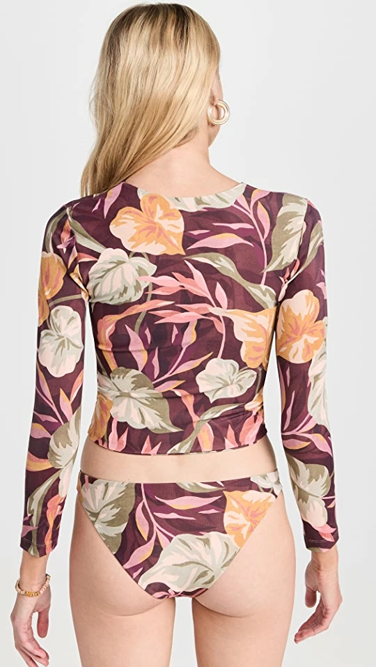 Cheap π€© MIKOH Jeju Scoop Neck Long Sleeve Rash Top Fauna π€© - Image 2