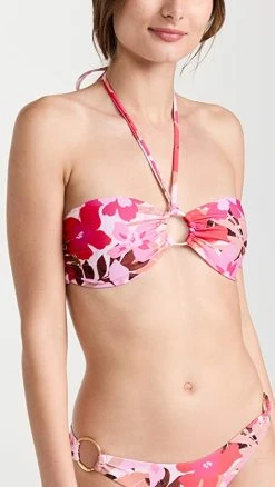 Discount ⭐ MINKPINK Cali Ring Bandeau 👙 Bikini Top Floral 🔔