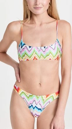 Brand new π Missoni Bandeau π Bikini Two Piece Set Chevron Multicolor π