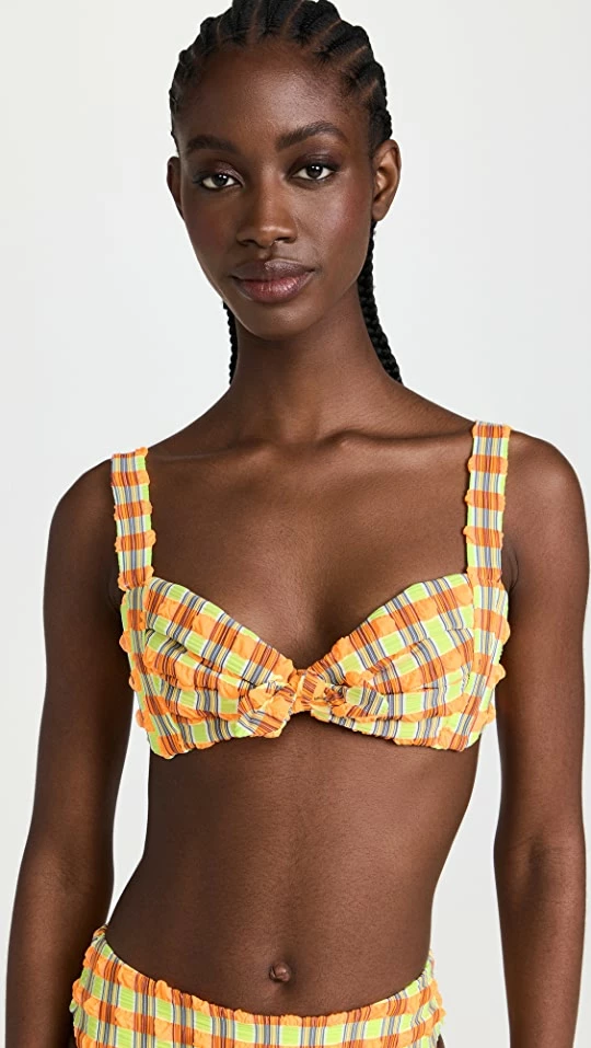 Promo π Montce Kayla π Bikini Top Neon Plaid βοΈ - Image 2