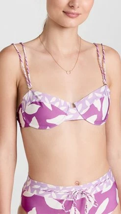 Best Sale 🔔 Palmacea Lavanda Alma 👙 Bikini Top Lavanda Printed 🌟