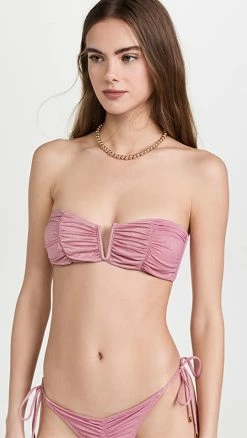 Brand new 💯 PQ Swim Ruched V Bandeau Top Namaste 🎁