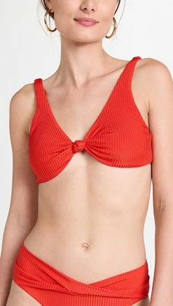 Budget 🧨 PQ Swim Drew Knot Tie Halter Top Calypso ⭐