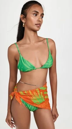 Promo 🔔 Simon Miller Bwai 👙 Bikini Top Abstract Leaf-Hustle Green ✨