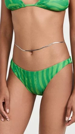 Best Pirce 🎁 Simon Miller Bwai 👙 Bikini Bottoms Abstract Leaf-Hustle Green 🔥