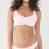 Best deal 😍 Solido Ruffle Ruched 👙 Bikini Top Champagne Pink 😍