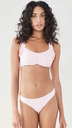 Best deal 😍 Solido Ruffle Ruched 👙 Bikini Top Champagne Pink 😍