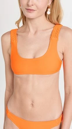 Outlet ❤️ Solid & Striped The Elle Braided Top Marmalade 👍