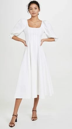 Best deal 🧨 STAUD Swells 👗 Dress White 😀