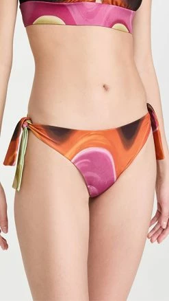 Brand new 😀 Silvia Tcherassi Curral 👙 Bikini Bottoms Multi Abstract Wave 🎉
