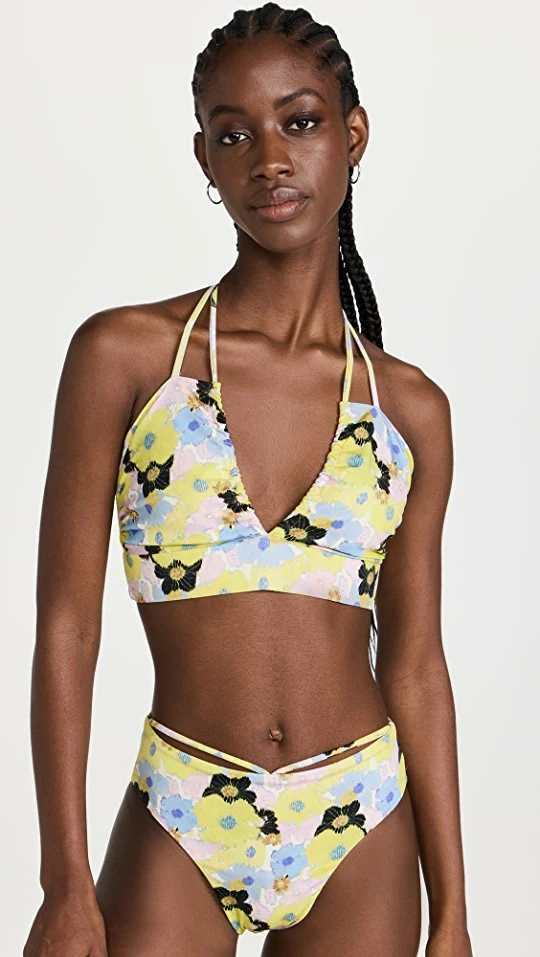 Discount π₯° Silvia Tcherassi Hedda π Bikini Top Multi Blue Retro Floral π