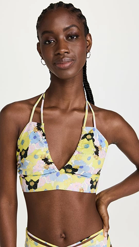 Discount π₯° Silvia Tcherassi Hedda π Bikini Top Multi Blue Retro Floral π - Image 2